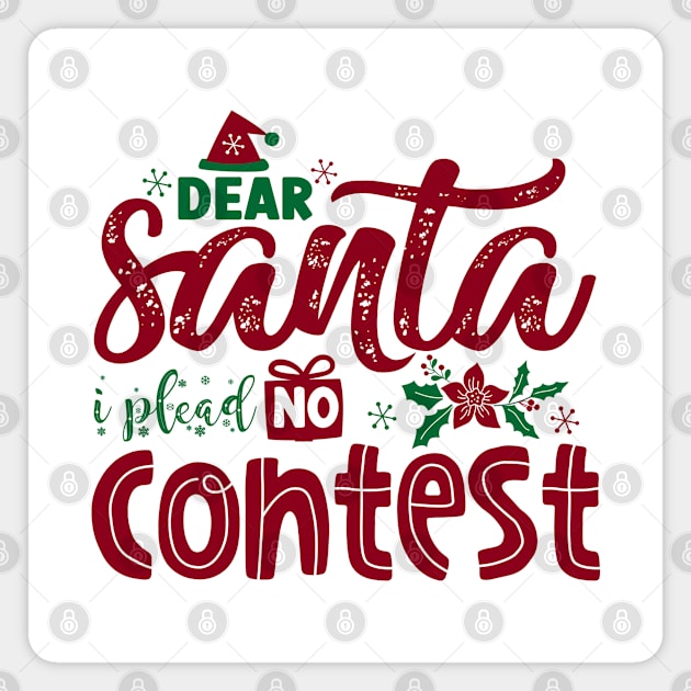 Hilarious Holiday: 'Dear Santa, I Plead No Contest Magnet by NotUrOrdinaryDesign